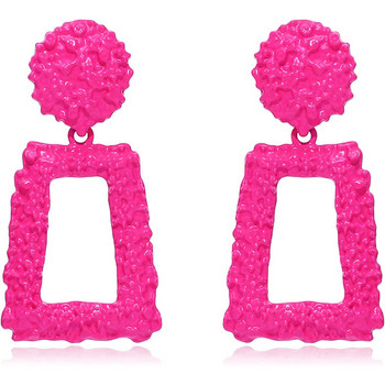 Розови цветни обеци с капки за жени Геометрия Сърце Листа Пеперуда Парти бижута Сладки момичета Обеци Празнични подаръци
