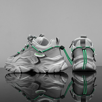 2024 Нова мода Мъжки бели маратонки Спортни ежедневни мъжки обувки с връзки Леки вулканизирани обувки Walking Zapatillas Hombre Male