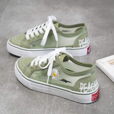 Suvine uus võrkpinnaga lameda põhjaga vabaajajalatsid Moodsad tossud Naiste kevad- ja sügisesed luksuslikud disainjalatsid