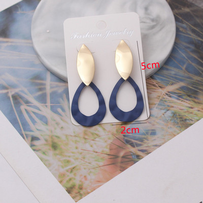 Jauni zilas krāsas ģeometriski auskari sievietēm Bohēmijas ziedu tauriņu piekariņi, sieviešu piekaramie auskari 2024 aretes de mujer