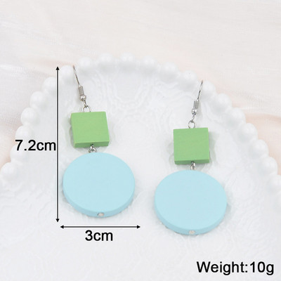 Jauni zilas krāsas ģeometriski auskari sievietēm Bohēmijas ziedu tauriņu piekariņi, sieviešu piekaramie auskari 2024 aretes de mujer