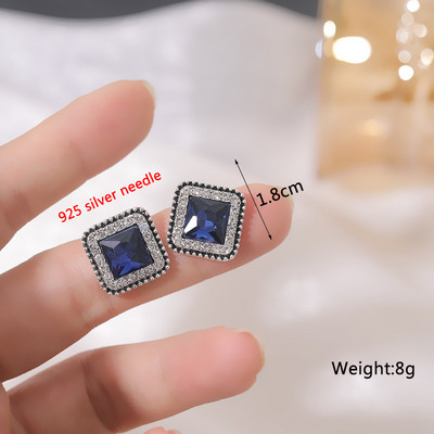 Jauni zilas krāsas ģeometriski auskari sievietēm Bohēmijas ziedu tauriņu piekariņi, sieviešu piekaramie auskari 2024 aretes de mujer