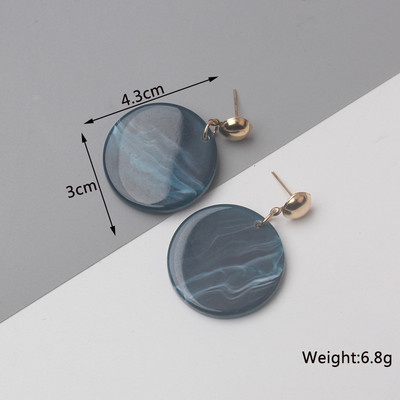 Jauni zilas krāsas ģeometriski auskari sievietēm Bohēmijas ziedu tauriņu piekariņi, sieviešu piekaramie auskari 2024 aretes de mujer