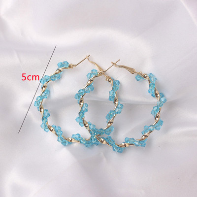 Jauni zilas krāsas ģeometriski auskari sievietēm Bohēmijas ziedu tauriņu piekariņi, sieviešu piekaramie auskari 2024 aretes de mujer