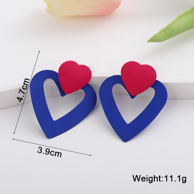 Jauni zilas krāsas ģeometriski auskari sievietēm Bohēmijas ziedu tauriņu piekariņi, sieviešu piekaramie auskari 2024 aretes de mujer