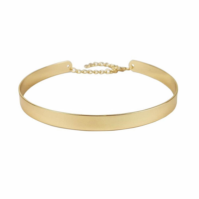 KDLUN 10MM Metal Torques Choker kaelakeed Lihtne manseti krae kaelakee Mood Vintage Ehted Minimalism Kingitus Peoaksessuaarid