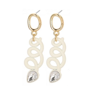 Eiropas un Amerikas jauni pārspīlēti lieli auskari personības ūdens piliens dobi sieviešu auskari modes ģeometriski auskari