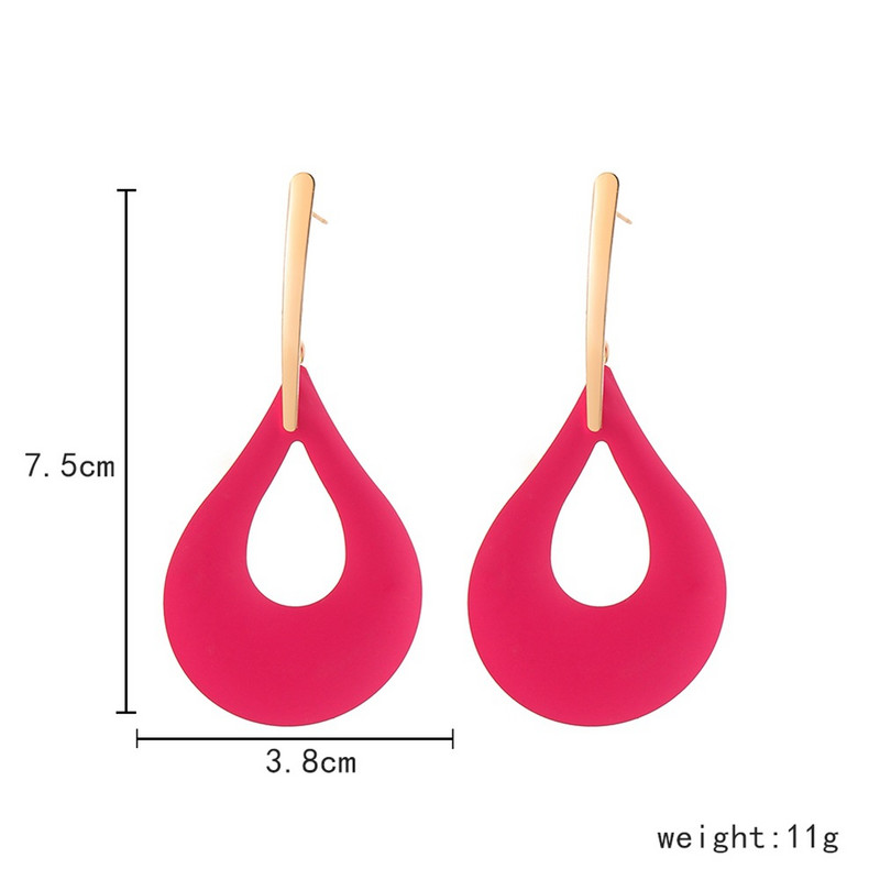 Eiropas un Amerikas jauni pārspīlēti lieli auskari personības ūdens piliens dobi sieviešu auskari modes ģeometriski auskari