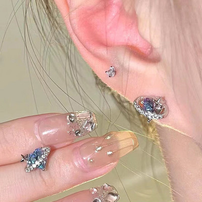 Korea Mood Goth Harajuku Vintage armas Y2k Star Bowknot Moon Kõrvarõngad Naised Tüdrukud Esteetilised 90ndad EMO ehted Aksessuaarid