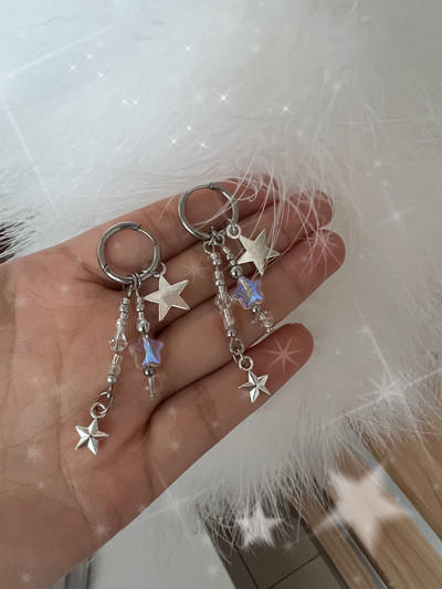 Korea Mood Goth Harajuku Vintage armas Y2k Star Bowknot Moon Kõrvarõngad Naised Tüdrukud Esteetilised 90ndad EMO ehted Aksessuaarid