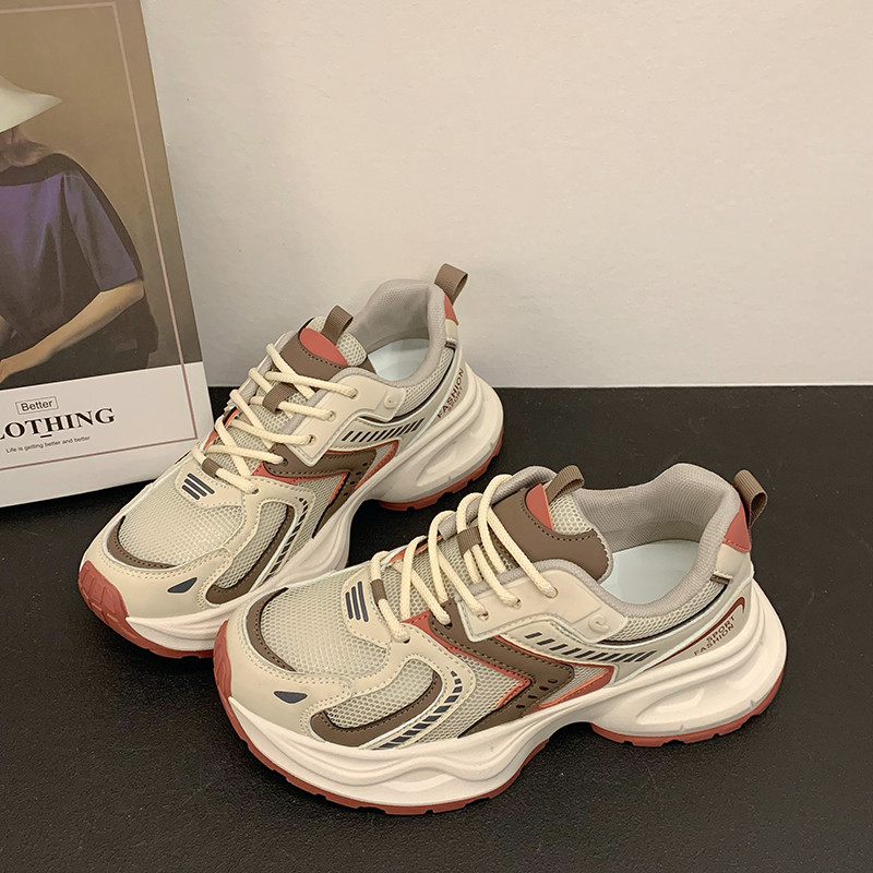 Naiste Luksuslikud paksu tallaga tossud Mood vabaajajalatsid Välistossud Naiste võrkkangast hingavad meeste tennise vulkaniseeritud jalanõud