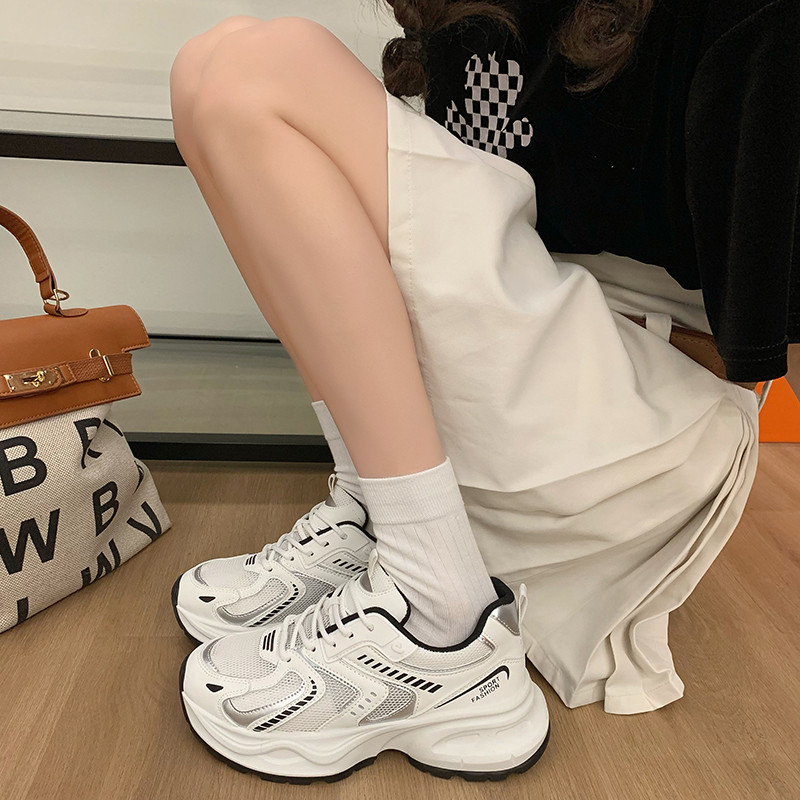 Naiste Luksuslikud paksu tallaga tossud Mood vabaajajalatsid Välistossud Naiste võrkkangast hingavad meeste tennise vulkaniseeritud jalanõud