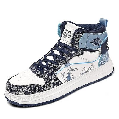 Meeste spordijalatsid Sügisüliõpilased Kõrge ülaosaga lauajalatsid Jooksu Meeste vabaaja stiil Madal sünteetiline nahk