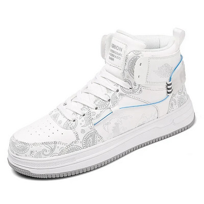 Meeste spordijalatsid Sügisüliõpilased Kõrge ülaosaga lauajalatsid Jooksu Meeste vabaaja stiil Madal sünteetiline nahk