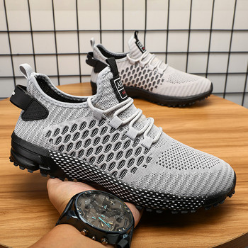 MAEDEF Маратонки Мъжки маратонки Леки висококачествени мъжки дизайнерски мрежести ежедневни обувки Спортна обувка за тенис на открито