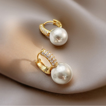 Южна Корея модни нови леки луксозни семпли класически перлени обеци с капки Подарък за парти за рожден ден Дамски бижута Обеци на шипове 2023 г.