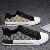 Moodsad Retro meeste lõuendist kingad Kerged trendikad vabaajajalatsid Meeste tasapinnalised tossud Mugavus Disainer Loafers Meeste vulkaniseeritud kingad