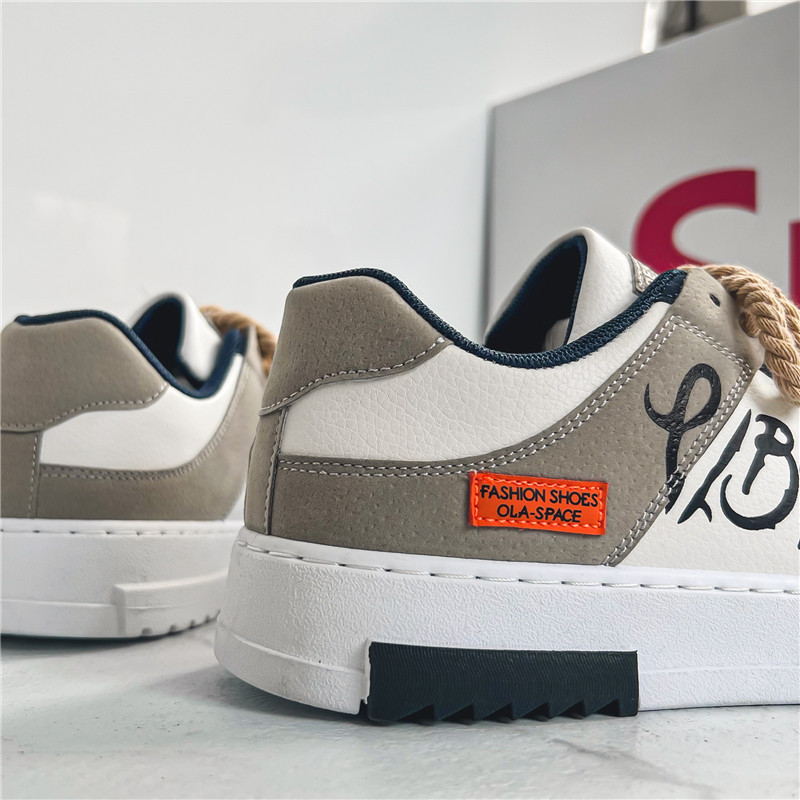 Uued Meeste Tossud Vabaajajalatsid Mood Nööriga trükkimine Vulkaniseeritud kingad Hingav lõuend Graffiti Lamedad kingad Zapatos De Hombre