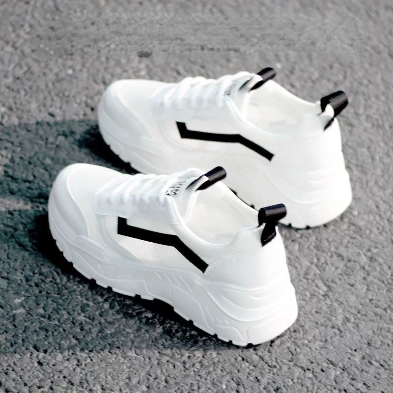 Γυναικεία Casual Παπούτσια Άνετα αθλητικά παπούτσια με δίχτυ που αναπνέουν Γυναικεία Flat λευκά πάνινα παπούτσια Βουλκανιζέ παπούτσι Zapatos Mujer