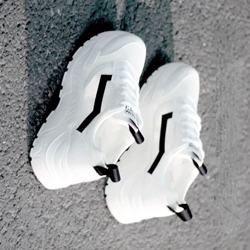 Γυναικεία Casual Παπούτσια Άνετα αθλητικά παπούτσια με δίχτυ που αναπνέουν Γυναικεία Flat λευκά πάνινα παπούτσια Βουλκανιζέ παπούτσι Zapatos Mujer