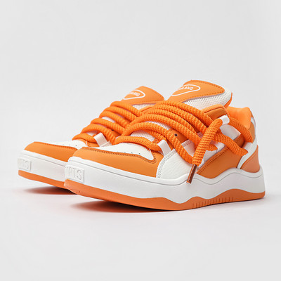 Jauns Trend Designer Augstas kvalitātes vīriešu ikdienas apavi Sieviešu Modes Ādas Luksusa sporta kurpes oranžas āra trenažieri Platformas kedas