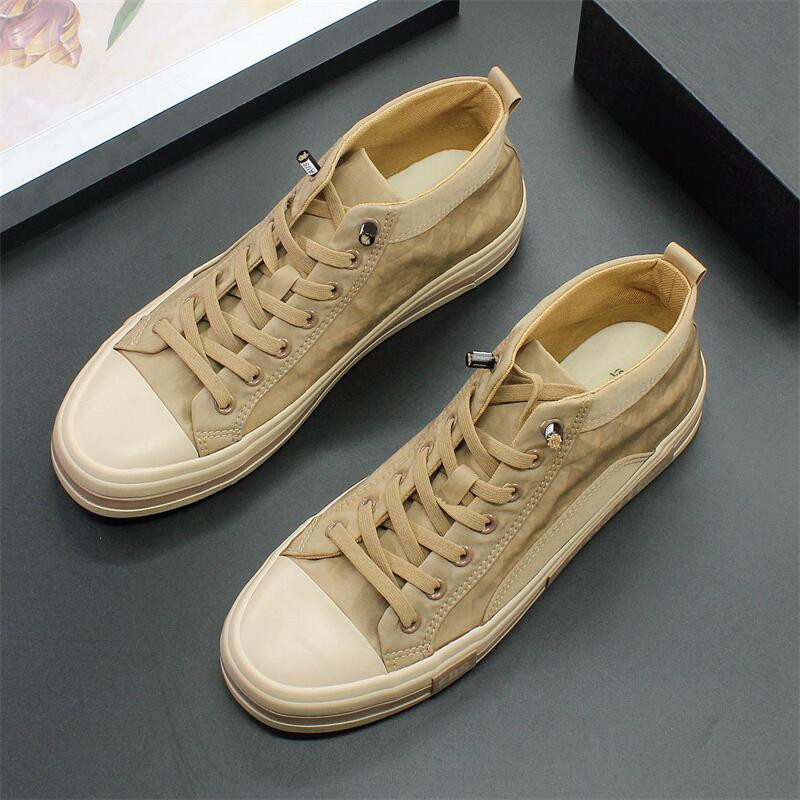 2023. aasta sügis, uus elastne riba hingavast riidest kingad Meeste lamedad vabaajajalatsid, pehme tallaga vulkaniseeritud meeste kingad