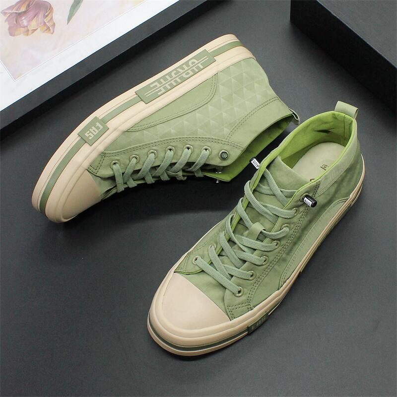 2023. aasta sügis, uus elastne riba hingavast riidest kingad Meeste lamedad vabaajajalatsid, pehme tallaga vulkaniseeritud meeste kingad