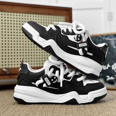 PARZIVAL Vīriešu ikdienas apavi Nodilumizturīgi rudens pastaigu apavi Ērti āra platformas šņorveida dizaina vulkanizētas kedas