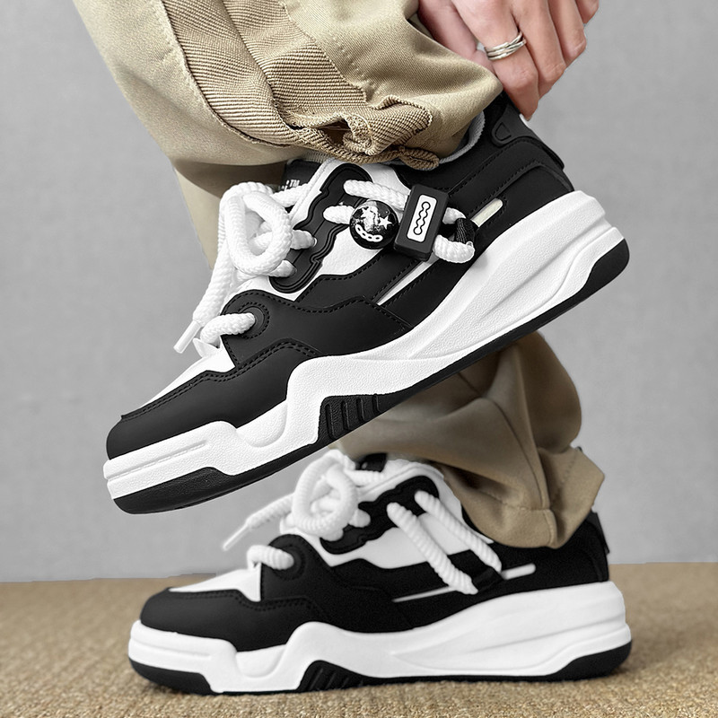 PARZIVAL Vīriešu ikdienas apavi Nodilumizturīgi rudens pastaigu apavi Ērti āra platformas šņorveida dizaina vulkanizētas kedas