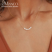 eManco Hot Simple 5 Create Pearls Choker Kaklarotas Kāzu Līgavas Rotaslietas Sieviešu zelta Krāsa Kaklarota Sieviešu Ballīte Dāvana