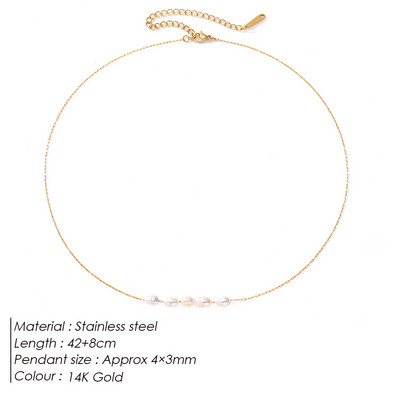 eManco Hot Simple 5 Create Pearls Choker Kaklarotas Kāzu Līgavas Rotaslietas Sieviešu zelta Krāsa Kaklarota Sieviešu Ballīte Dāvana