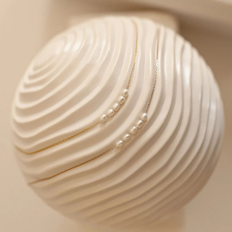 eManco Hot Simple 5 Create Pearls Choker Kaklarotas Kāzu Līgavas Rotaslietas Sieviešu zelta Krāsa Kaklarota Sieviešu Ballīte Dāvana