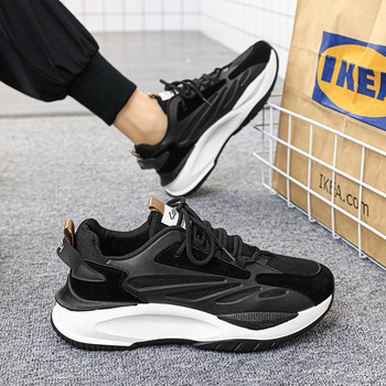 2024 Нови мъжки ежедневни спортни обувки Модни дишащи мрежести тенис спортни обувки за бягане Вулканизирани обувки Удобни обувки с дебела подметка