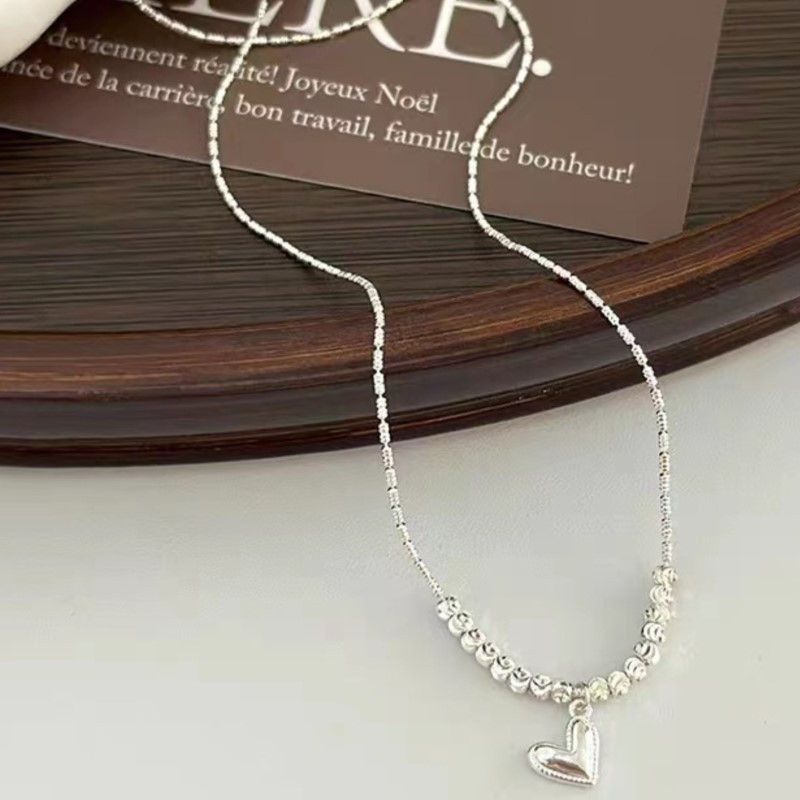 ANENJERY Ogrlica s lančićima u obliku srca ljubavi i lančića za žene, novi trend 2023., lanac za ključnu kost, šarm, ogrlica, nakit, darovi