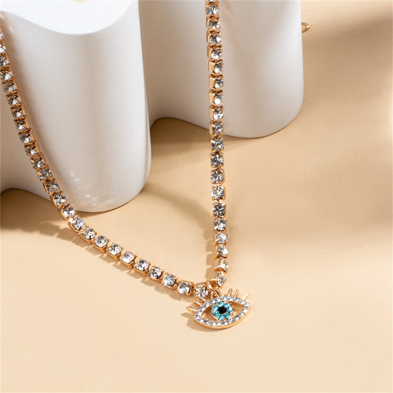 LXY-W Boho modes zelta plāksnīšu vienkārša kristāla ķēdes piekarināma kaklarota sievietēm Vintage sieviešu kaklasiksnas rotaslietas dāvanu vairumtirdzniecība