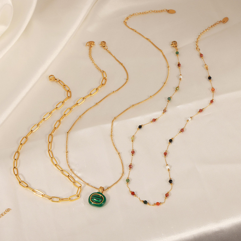 Looduslikust kivist Spacer helmestega kaelakee, naiste kaelakee kaelakee, käsitsi valmistatud ehtepidu, uus trend, moodne pärlikarpidega kaelakee naistele