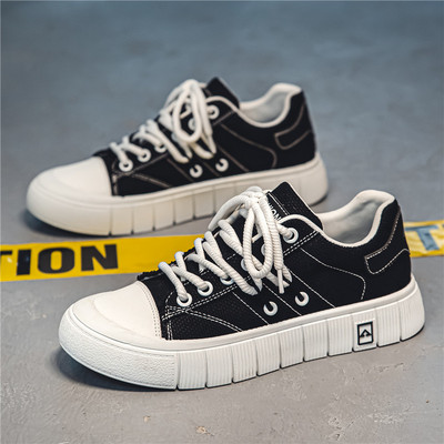 Vīriešu skeitborda apavi Audekls ar biezu dibenu platformas apavi Ērti elpojoši vulkanizēti apavi ikdienas sporta apavi Studentu apavi