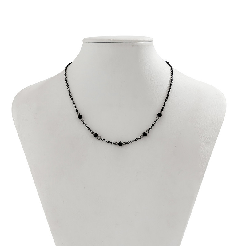 Κοντό κολιέ με μεταλλική αλυσίδα με βαμμένο γοτθικό σπρέι Salircon Γυναικείο κολιέ τσόκερ κορεατικής λεπτής αλυσίδας Κοσμήματα στον λαιμό