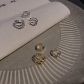 Hõbeda värvi lehtede klambriga kõrvarõngad naistele meestele Creative Simple C-kõrvamanseti mitteläbistav kõrvaklambrikomplekt Trend ehtekink