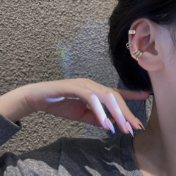 Σκουλαρίκια με κλιπ σε ασημί χρώμα για γυναίκες Ανδρικά Creative Simple C μανσέτα στο αυτί που δεν τρυπάει σετ με κλιπ αυτιού Trend Δώρο κοσμήματος