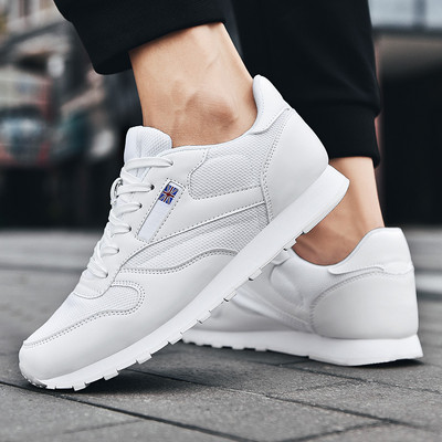 Мъжки обувки Vulcanize Модни мъжки маратонки Mesh Casual WhiteShoes Lac-Up Мъжки обувки Леки обувки за ходене Zapatillas Hombre