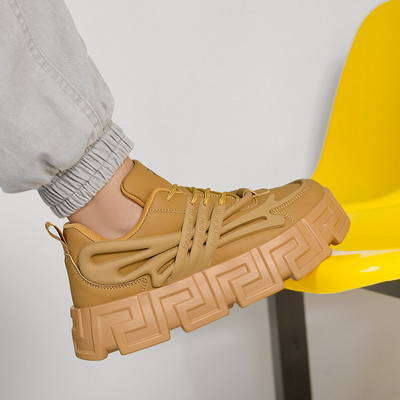 Vabaajajalatsid meestele Tänava stiilis käimisjalatsid Tossud paksu põhjaga jooksukorvpallijalatsid Meestele 2023 Vulkaniseeritud tossud meestele