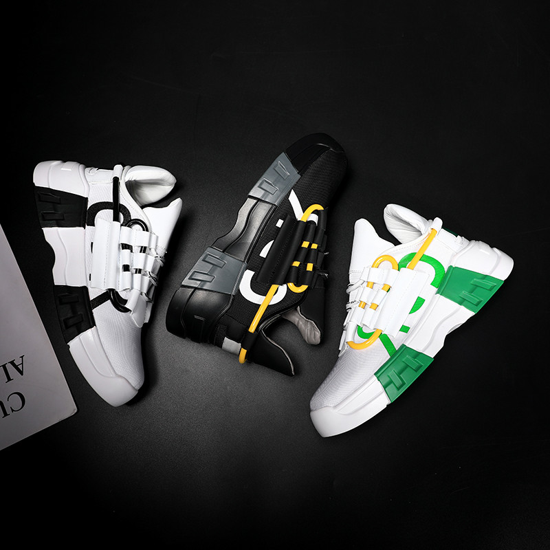 Vabaajajalatsid meestele Tänava stiilis käimisjalatsid Tossud paksu põhjaga jooksukorvpallijalatsid Meestele 2023 Vulkaniseeritud tossud meestele