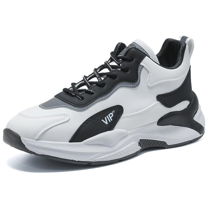 Baltas ikdienas sporta modes apavi Vīriešu skriešanas apavi Elpojošas kedas Valkājamas gumijas kedas Vīriešu skriešanas sporta apavi