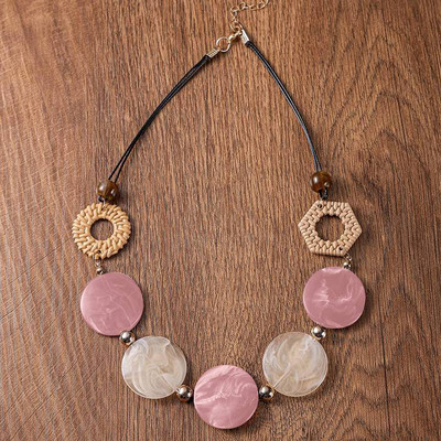 Vintage akrilni dodaci Ručno izrađeni privjesci Ogrlice Izrazita geometrijska retro ogrlica za žene Dnevni modni nakit