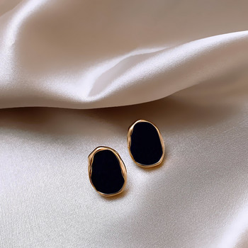 Μαύρα σκουλαρίκια Irregularity μεταλλικό σκουλαρίκι για γυναίκες Vintage κοσμήματα Νέο σχέδιο μόδας αισθητικά σκουλαρίκια αξεσουάρ
