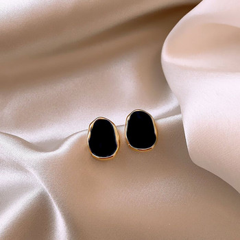 Черни обеци Нередност Метална обеца за жени Винтидж бижута Нов дизайн Модни естетични обеци Аксесоари