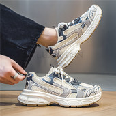 Sieviešu luksusa chunky kedas Tīkla elpojoši apavi vīriešiem Sporta skriešana Athletic Ladies Fitness Vulcanize apavi