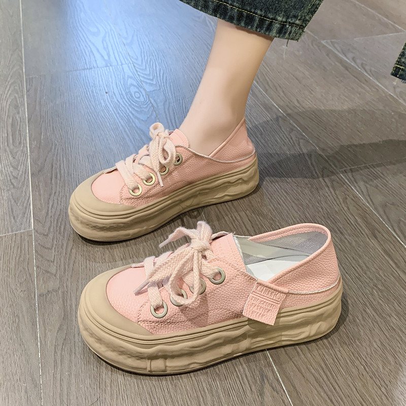 BCEBYL Ženske cipele s debelim potplatom Sportske proljetne ležerne crne vulkanizirane modne 2023. Ženske cipele za hodanje s debelim potplatom