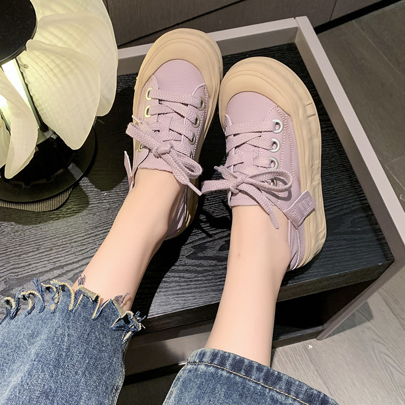 BCEBYL Ženske cipele s debelim potplatom Sportske proljetne ležerne crne vulkanizirane modne 2023. Ženske cipele za hodanje s debelim potplatom